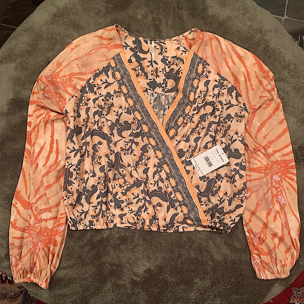Free People Crusing Together Printed Top…size S..NWT - Picture 3 of 4